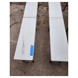 6 plastic white foldable benches
