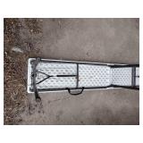 6 plastic white foldable benches