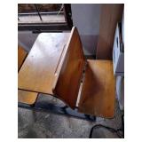 Antique iron school desks