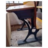 Antique iron school desks