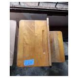 Antique iron school desks