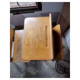Antique iron school desks