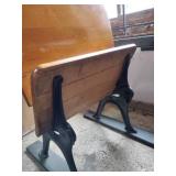 Antique iron school desks