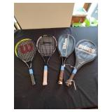 Wilson, prince, and slazenger tennis rackets