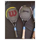 Wilson, prince, and slazenger tennis rackets