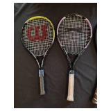 Wilson, prince, and slazenger tennis rackets