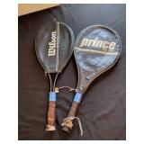 Wilson, prince, and slazenger tennis rackets