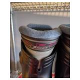 Ski and snow board boots. Nordica and Tyrolia ski bindings.