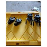 Ski and snow board boots. Nordica and Tyrolia ski bindings.