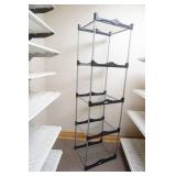 metal & plastic shelving unit