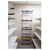 metal & plastic shelving unit