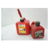 2 gas cans (1 & 2 gallon)