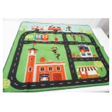 Play carpet 35x39" Fire Station, roads