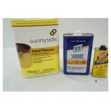 paint thinner, lacquer, and goof off