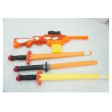 Foam Swords (3ct) 25" long 7 walking dead toy gun