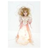 light-up porcelain doll 19" tall