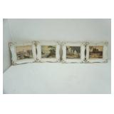 vintage wall art (4pcs 10"x10"