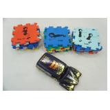 Activity Tile Game (foam squares) & Grave Digger car cover