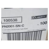 (56ct) 1-1/4" Hollow Diecast Knobs, satin nickel