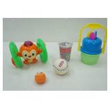 Bright Starts rolling monkey & more