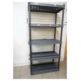 5 tier poly shelving unit