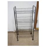3-tier wire rolling utility cart
