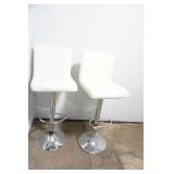White Padded Bar Stools (2ct)