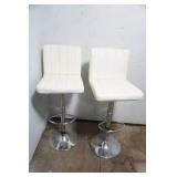 White Padded Bar Stools (2ct)