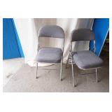 2 padded folding chairs