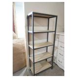 metal & wood 5 tier shelf 23.5"x9"x57"