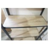 metal & wood 5 tier shelf 23.5"x9"x57"