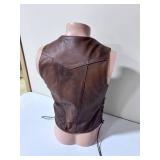 All-State Leather Riding Vest - Size 36"