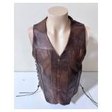 All-State Leather Riding Vest - Size 38"