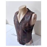 All-State Leather Riding Vest - Size 38"