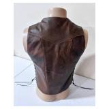 All-State Leather Riding Vest - Size 38"