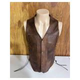 All-State Leather Riding Vest - Size 38"
