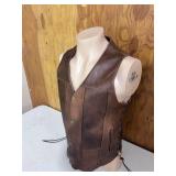 All-State Leather Riding Vest - Size 38"