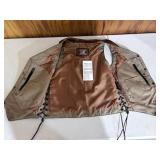 All-State Leather Riding Vest - Size 38"
