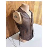 All-State Leather Riding Vest - Size 36"