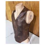 All-State Leather Riding Vest - Size 36"