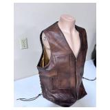 All-State Leather Riding Vest - Size 52"