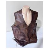 All-State Leather Riding Vest - Size 60"