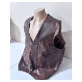 All-State Leather Riding Vest - Size 60"