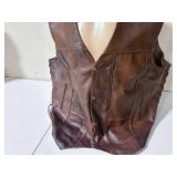 All-State Leather Riding Vest - Size 60"