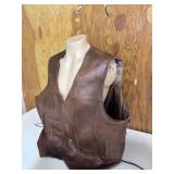 All-State Leather Riding Vest - Size 60"