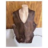 All-State Leather Riding Vest - Size 54"