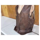 All-State Leather Riding Vest - Size 54"