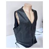 All-State Leather Riding Vest - Size 50"