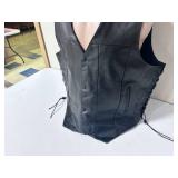 All-State Leather Riding Vest - Size 50"