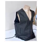 All-State Leather Riding Vest - Size 58"